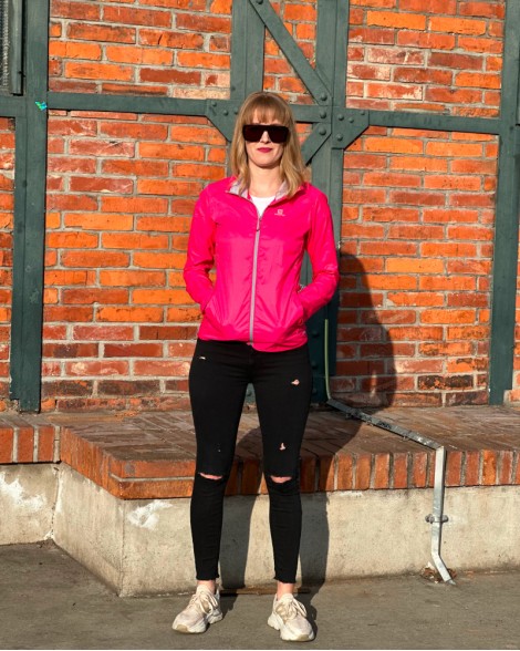 Bunda dámská Salomon růžová šusťáková